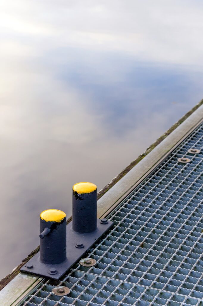 Metal Jetty and Bollards